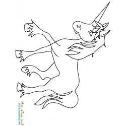 Coloriage de la licorne