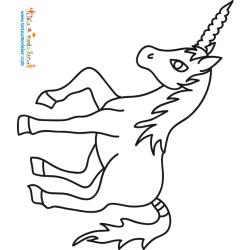 Coloriage d'une jeune licorne