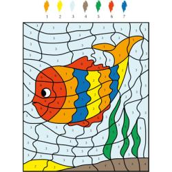 Solution du Jeu de coloriage numéroté : chiffres et mer n°3