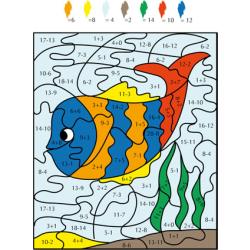 Solution du Jeu de coloriage numéroté : chiffres et mer n°4 