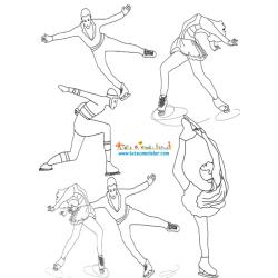 Coloriage sur les disciplines du patinage
