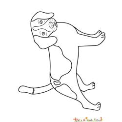 Coloriage du petit chien à taches