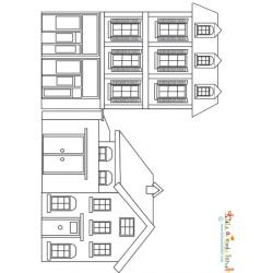 Coloriage d'une rue de la ville