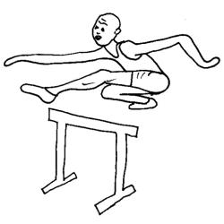 Coloriage course d'obstacles