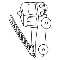 Coloriage d'un camion de pompiers