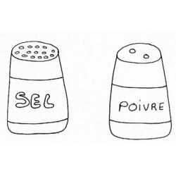 coloriage de condiments