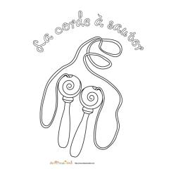 Coloriage d'un jouet : la corde à sauter