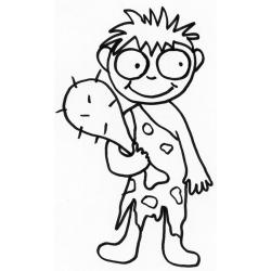 Coloriage d'un homme de cro-magnon avec gourdin 