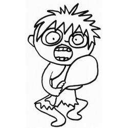coloriage d'un homme de cro-magnon en colère