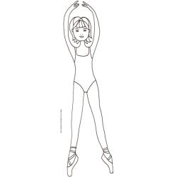 Coloriage danseuse sur les pointes