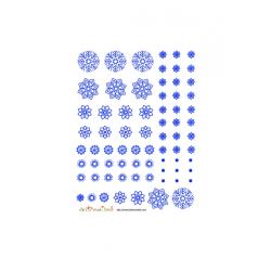 Flocons bleus à imprimer