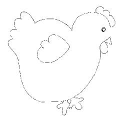 Pâques : gabarit poule - junior