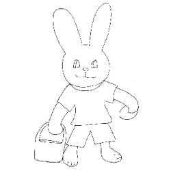 Gabarit pour les décorations de Pâques à imprimer gratuitement si vous cherchez une image de petit lapin mignon
