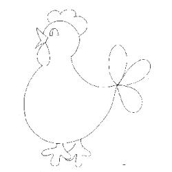 Gabarit de Pâques : la poule - junior