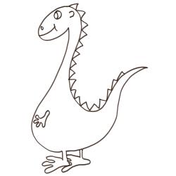 coloriage d'un dinosaure à gros ventre