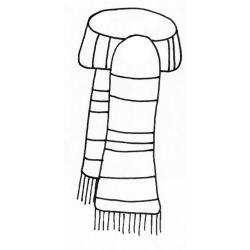 Imprimer le coloriage d'une écharpe et proposez à votre enfant de décorer ce joli dessin sur le thème de l'hiver.