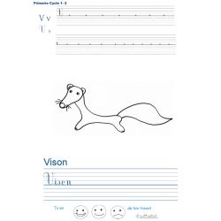 Imprimer la page d'écriture sur le vison 