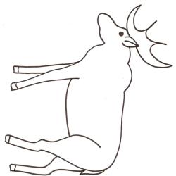 coloriage d'un élan