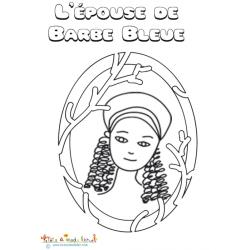 Coloriage de l'épouse de Barbe Bleue