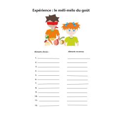 Imprimer la fiche de support de l'expérience