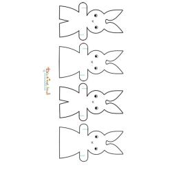 Modèle de lapin pour guirlande de Pâques
