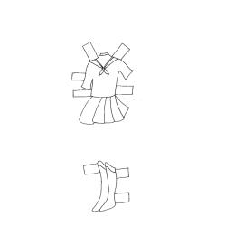  modèle de vêtements à colorier