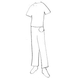 Poupée garçon : modèle de vêtements à colorier