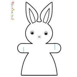 Grand lapin fille pour faire une guirlande