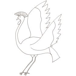 Coloriage d'une grue
