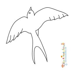 Coloriage d'une hirondelle