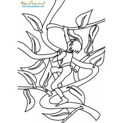 Coloriage de Jack sur le haricot magique