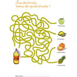 Jeu de fils mêlés : jus de fruits