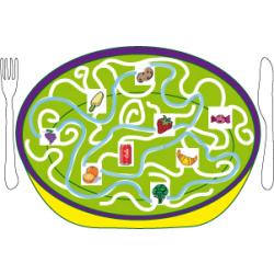 solution du Jeu de labyrinthe : l assiette gourmande