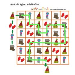 Solution du jeu de suite logique : les habits d'hiver