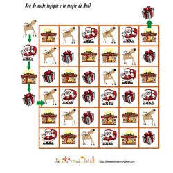 jeu de suite logique : la magie de Noël