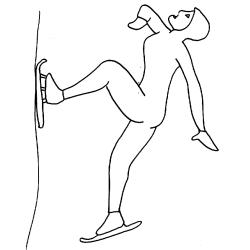 Coloriage d'une patineuse de vitesse 
