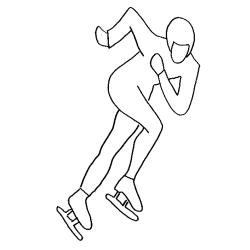 Coloriage d'un patineur de vitesse 2 
