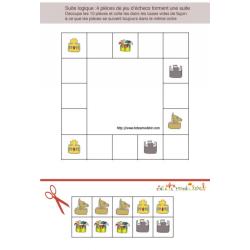 jeu de suite logique : où se placent le roi par rapport à la tour?