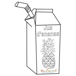 Coloriage jus d'ananas