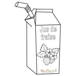 Coloriage jus de fraise