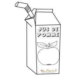 Coloriage jus de pomme