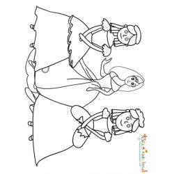 Coloriage de Belle et ses soeurs