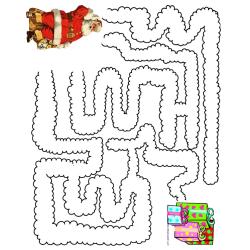 Jeu de Noel : imprime ce jeu et aide le Père Noà´l à retrouver ses cadeaux ! Un labyrinthe de Noà´l à imprimer pour jouer en attendant le Père Noà´l