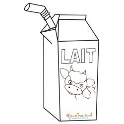 Coloriage brique de lait