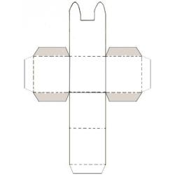 modèle de petite boîte lapin Pâques à dessiner et colorier