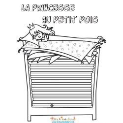 La princesse au petit pois sur son lit