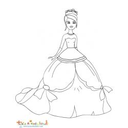 Princesse au petit pois en robe de bal
