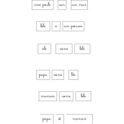 Imprimer la planche 5 de l'atelier des phrases