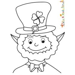 Coloriage du portrait du Leprechaun