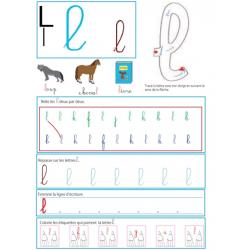 Page d'activité sur le " l " - Livre GS / CP sur les minuscules